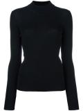 high neck ribbed jumper