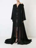 Mousselin long cape dress