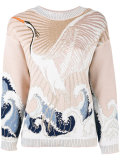 swan intarsia jumper