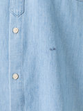 mandarin neck denim shirt