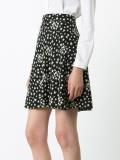 star print lightly pleated skirt