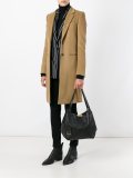 embossed check shoulder bag