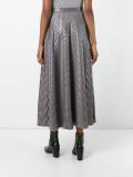 pleated herringbone skirt