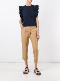 ruffled sleeves T-shirt 