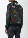 badge appliqués bomber jacket