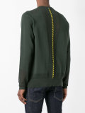 mesh panel sweatshirt