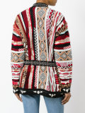 embellished intarsia-knit cardigan