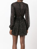 longsleeved polka dot dress