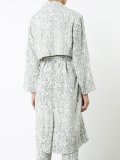 marble print trench coat