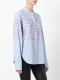 embroidered slit detail shirt 