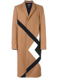 large plaid single breasted coat