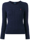 logo cable-knit sweater