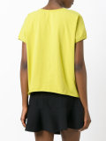 short sleeve curved hem T-shirt