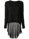 pleated elongated tale jumper