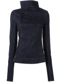 zipped denim jacket