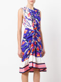printed ruffled hem dress