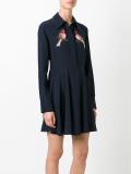 embroidered robin shirt dress