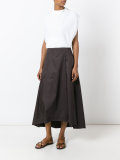 midi A-line skirt