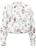 distressed floral jacket