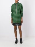 checked embellished blouse