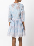 lace trim pleated dress 