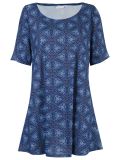 round neck printed dress