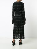 knot detail pinstripe dress