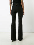 flared high-waisted trousers