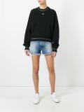 raw hem denim shorts