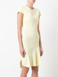 pleated hem dress
