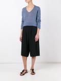 V-neck knitted blouse