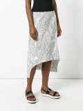 asymmetric midi skirt