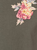 floral embroidered T-shirt