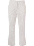 striped cropped trousers