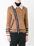buckled cuffs biker jacket