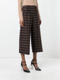 checked cropped trousers 