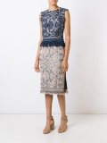 jacquard fringed mid dress