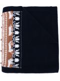 intarsia knit scarf