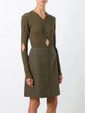 plaid A-line skirt