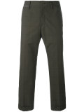 cropped checked trousers