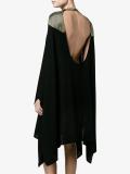 open back knitted cape dress