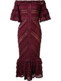 ruffled lace dress