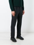 pleated flannel trousers