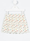 floral print eyelet skirt