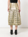 metallic pleated skirt