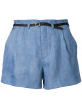 front pleat shorts