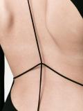 open-back fitted minidress