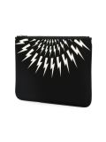 lightning bolt print clutch