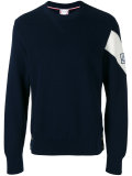 logo patch knitted sweater
