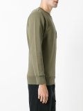leaf embroidered sweatshirt